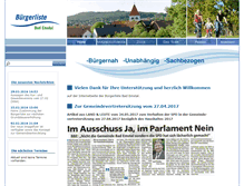 Tablet Screenshot of buergerliste-bad-emstal.de